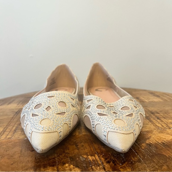 NEW Journee Collection Batavia Flat Jeweled flats Rhinestone Sequin Flats Sz 6.5 - Picture 5 of 8
